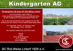 Kindergartenfußball AG bei Rot-Weiss Lintorf