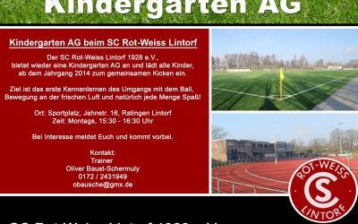 Kindergartenfußball AG bei Rot-Weiss Lintorf