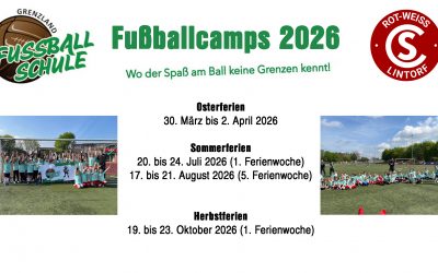 Die Termine für die Camps 2026 stehen fest